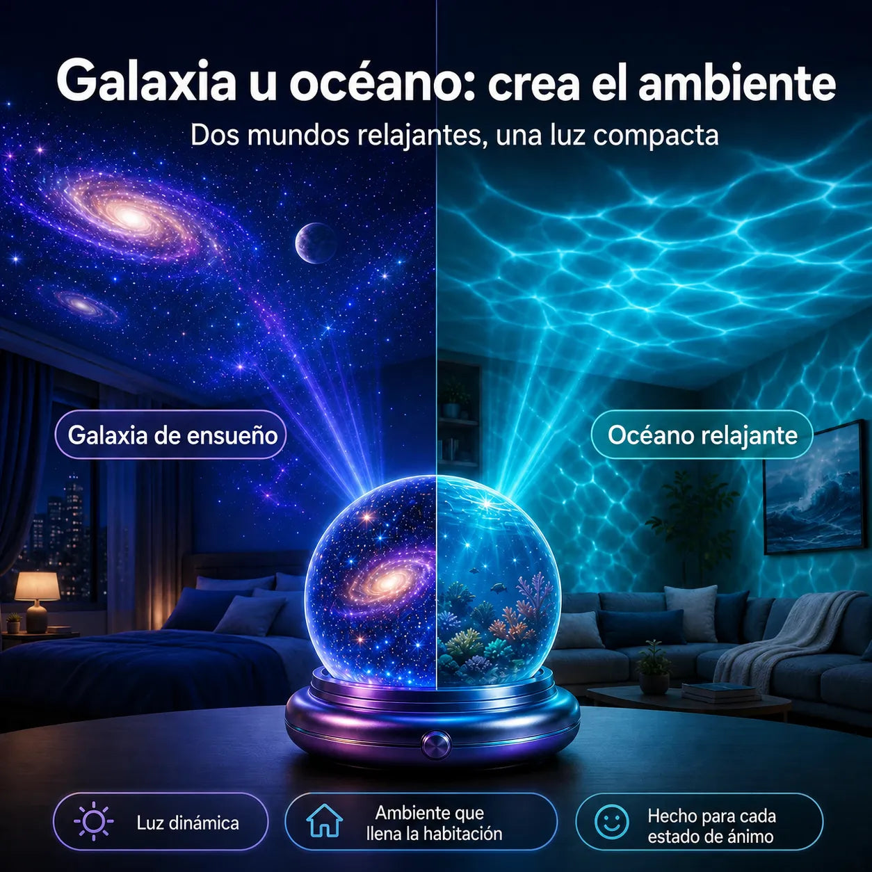 🌌 Proyector holográfico de estrellas 5D Topacme®