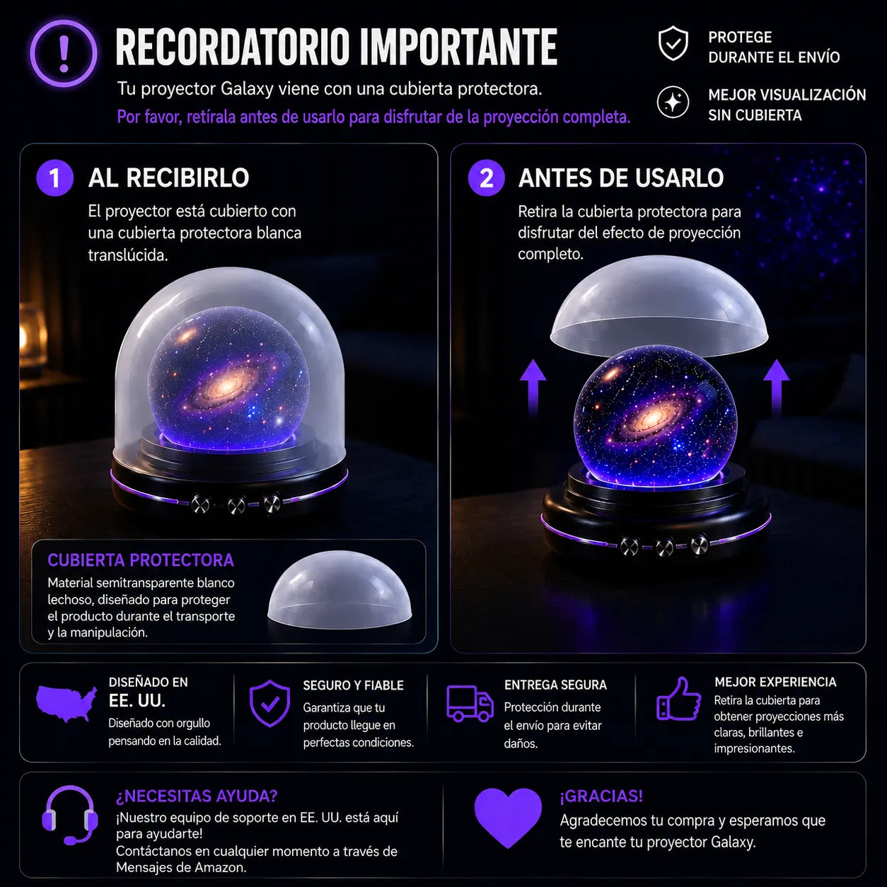 🌌 Proyector holográfico de estrellas 5D Topacme®